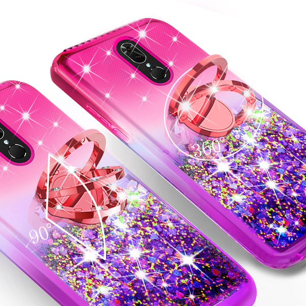 glitter phone case for coolpad legacy - hot pink/purple gradient - www.coverlabusa.com