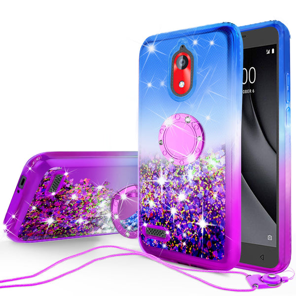 glitter phone case for coolpad illumina - blue/purple gradient - www.coverlabusa.com