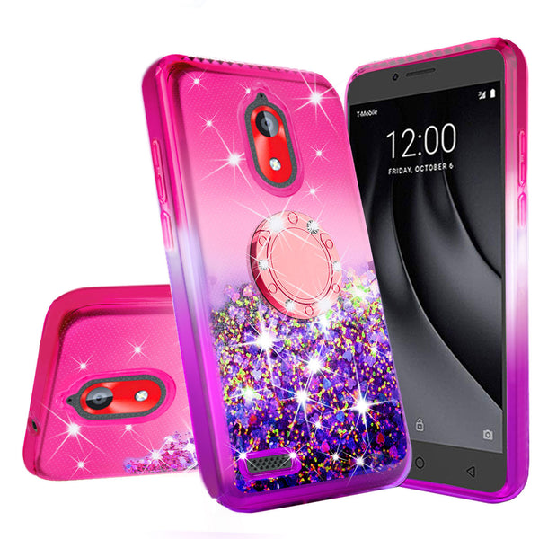 glitter ring phone case for coolpad legacy go - hot pink/purple gradient - www.coverlabusa.com 