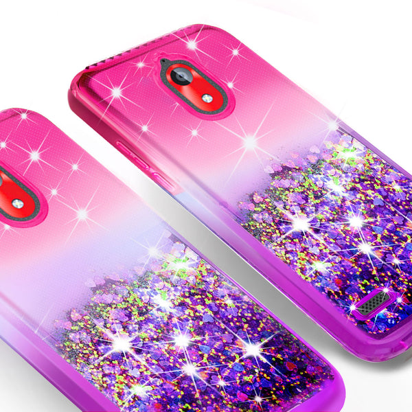 glitter phone case for coolpad legacy go - hot pink/purple gradient - www.coverlabusa.com