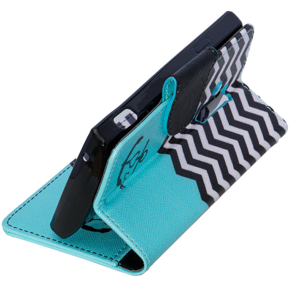 coolpad rogue wallet case - teal anchor - www.coverlabusa.com