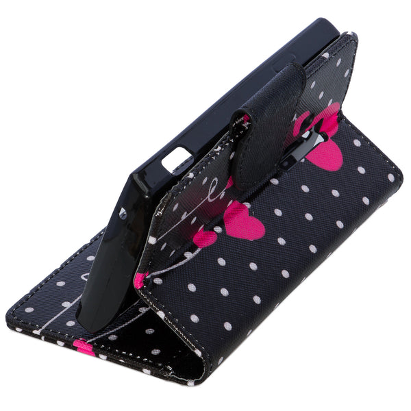 coolpad rogue wallet case - polka dot hearts - www.coverlabusa.com