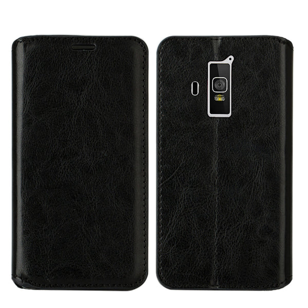Coolpad Rogue PU leather wallet case - black - www.coverlabusa.com
