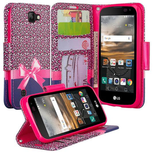 LG Optimus Zone 3 Cases | LG K4 Cases | LG Spree Cases | LG Rebel leather wallet case - cheetah prints - www.coverlabusa.com 