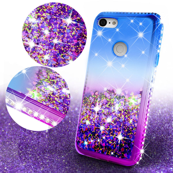 glitter phone case for google pixel 3a xl - blue/purple gradient - www.coverlabusa.com 