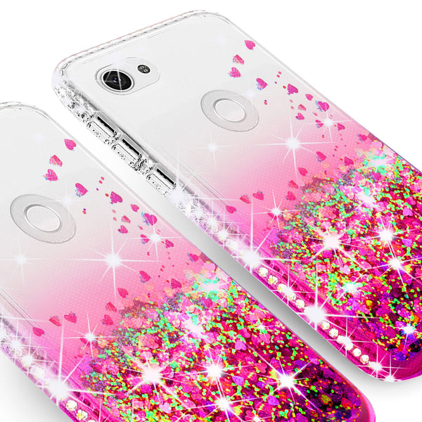clear liquid phone case for google pixel 3a - hot pink - www.coverlabusa.com