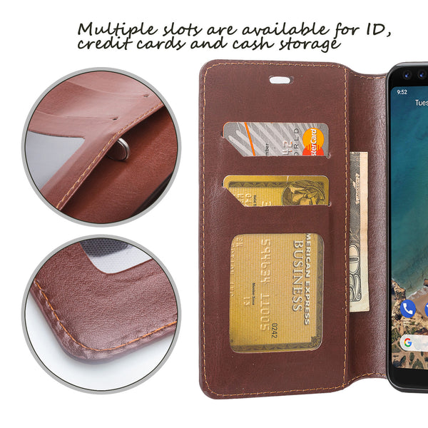 Google Pixel 3 Wallet Case - brown - www.coverlabusa.com