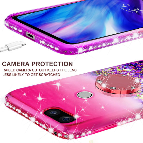 glitter ring phone case for google pixel 3 XL - hot pink gradient - www.coverlabusa.com