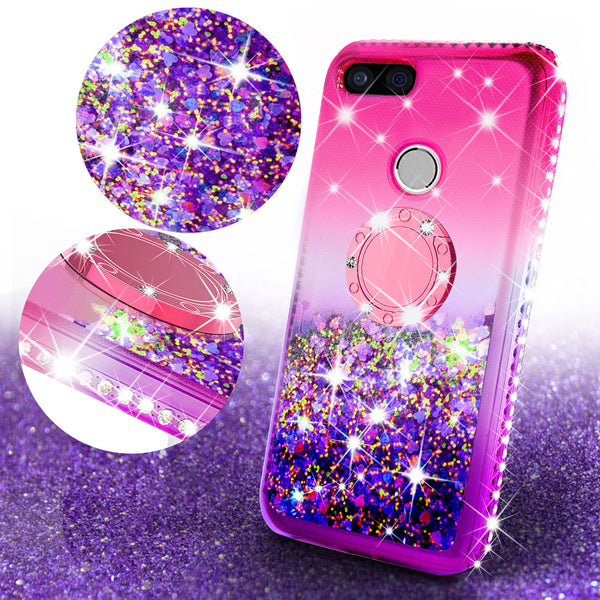 glitter ring phone case for google pixel 3 XL - hot pink gradient - www.coverlabusa.com