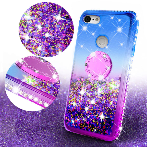 glitter phone case for google pixel 3a xl - blue/purple gradient - www.coverlabusa.com
