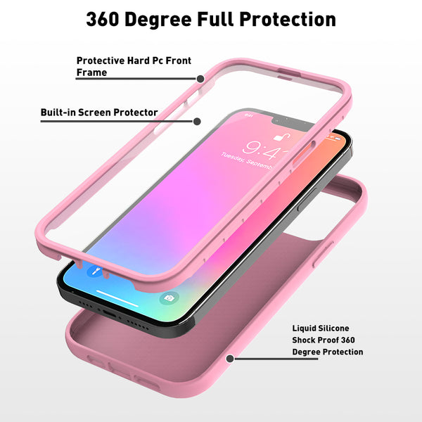 apple iphone 12 pro max full-body tpu case - pink - www.coverlabusa.com