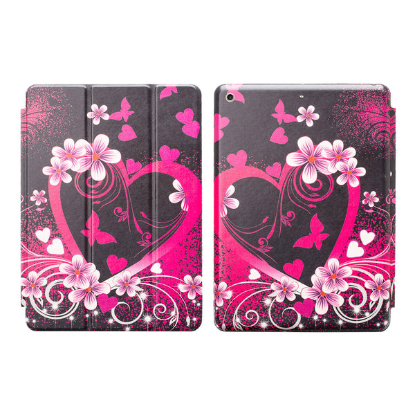 Apple iPad 9.7-inch Wallet Case - Heart Butterflies - www.coverlabusa.com