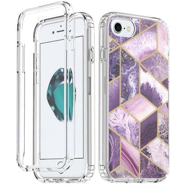 apple ipohne 8 full-body case - purple marble - www.coverlabusa.com