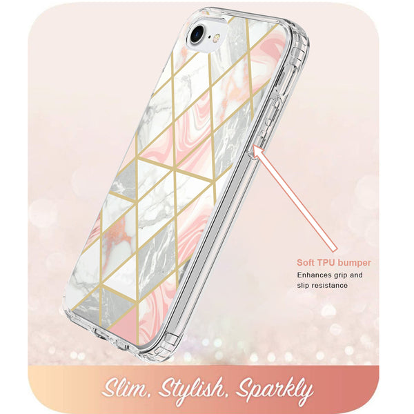 apple ipohne 8 full-body case - pink marble - www.coverlabusa.com