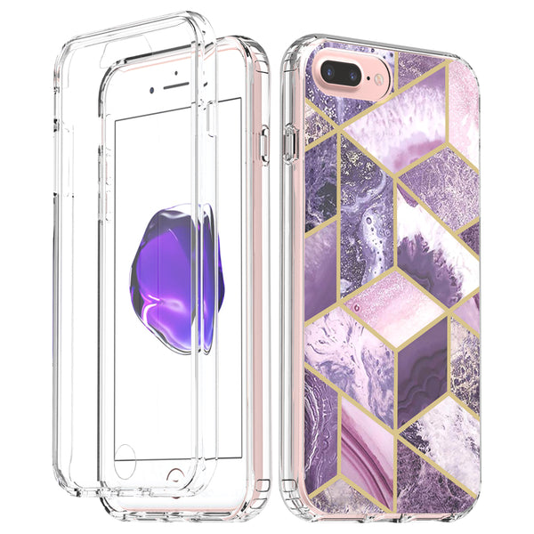 apple ipohne 8 plus full-body case - purple marble - www.coverlabusa.com