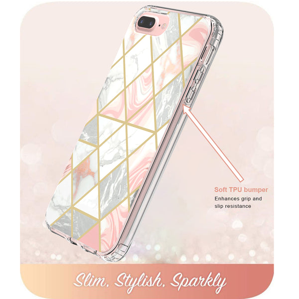 apple ipohne 8 plus full-body case - pink marble - www.coverlabusa.com