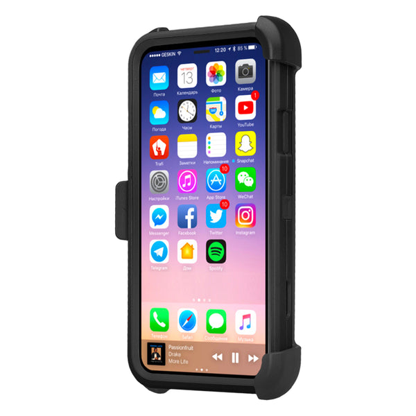 Apple Iphone X, iPhone 10 holster case - black - www.coverlabusa.com