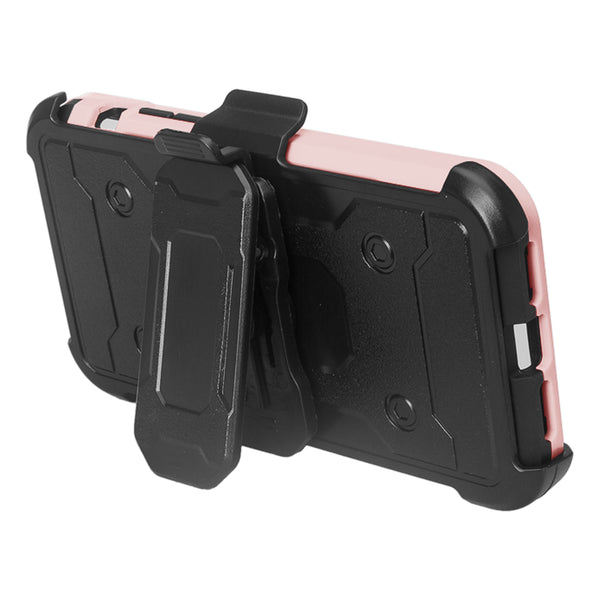 Apple iPhone X Hybrid Holster Case - Rose Gold - www.coverlabusa.com