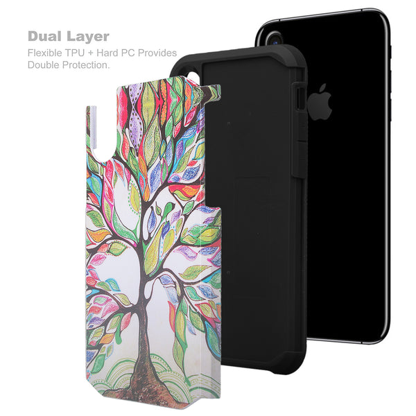 apple iphone x hybrid case - vibrant tree - www.coverlabusa.com