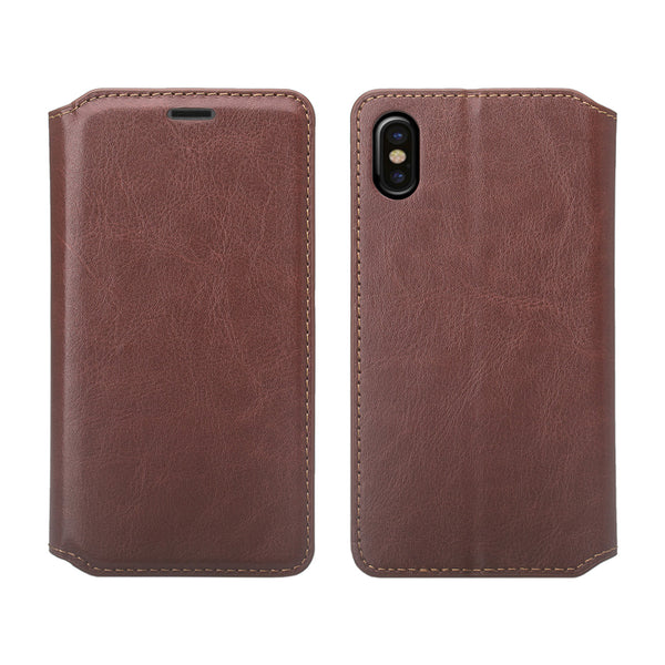 apple iphone x, iphone 10 wallet case - brown - www.coverlabusa.com