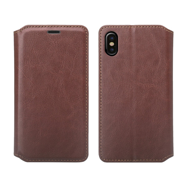 Apple iPhone X Wallet Case - brown - www.coverlabusa.com