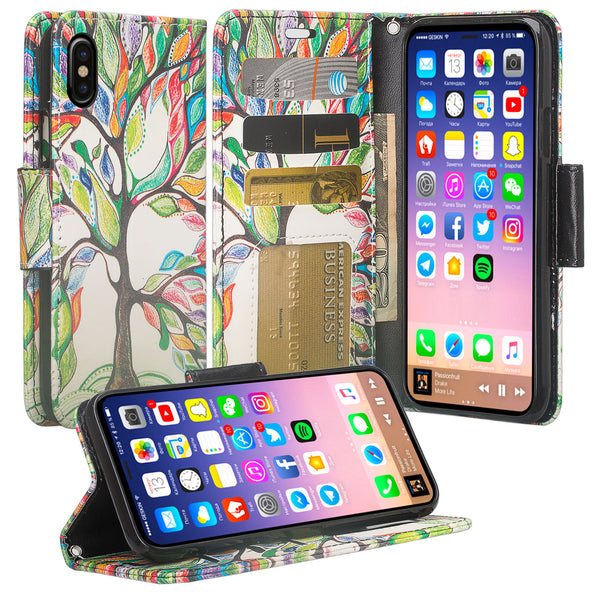apple iphone x, iphone 10 wallet case - tree - www.coverlabusa.com