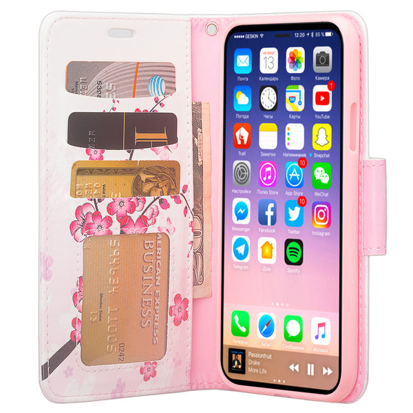 Apple iPhone X Wallet Case - cherry blossom - www.coverlabusa.com