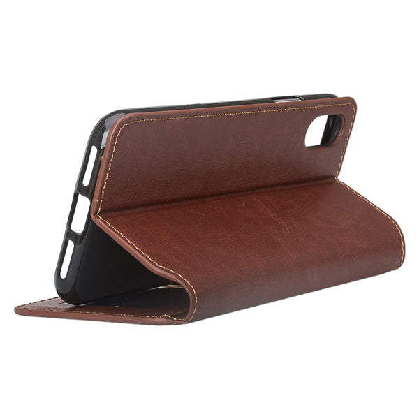 apple iphone x, iphone 10 wallet case - brown - www.coverlabusa.com