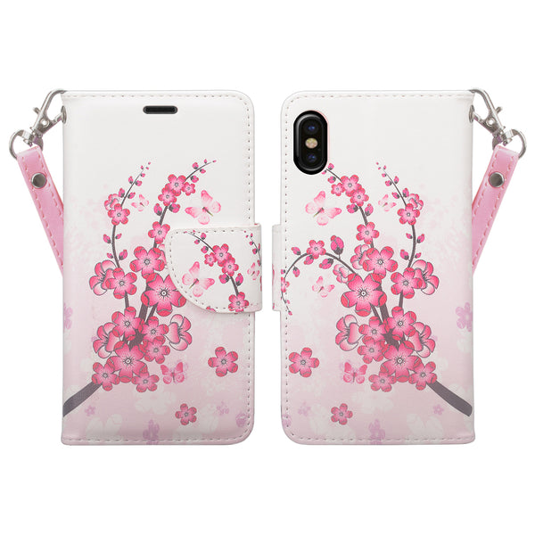 Apple iPhone X Wallet Case - cherry blossom - www.coverlabusa.com