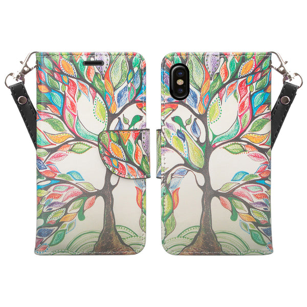 apple iphone x, iphone 10 wallet case - tree - www.coverlabusa.com