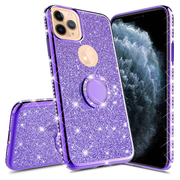 apple iphone 12 mini glitter bling fashion case - purple - www.coverlabusa.com
