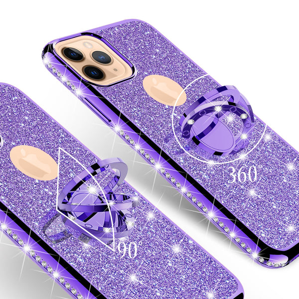 apple iphone 13 glitter bling fashion case - purple - www.coverlabusa.com