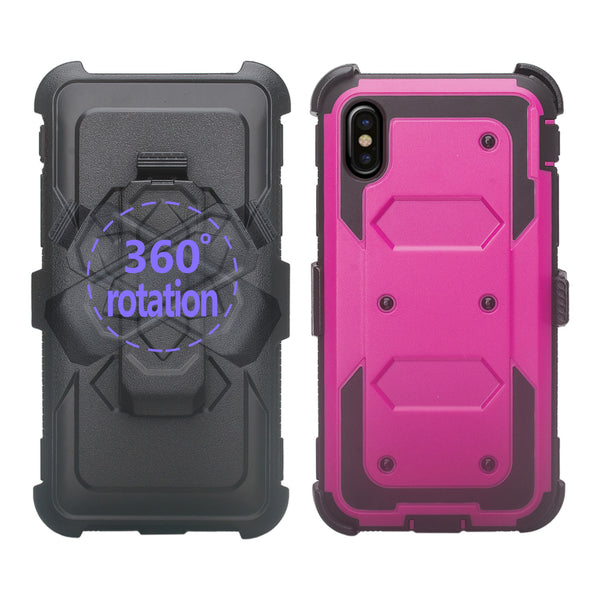 Apple iPhone XS Max heavy duty holster case - purple - www.coverlabusa.com