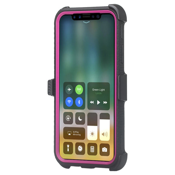 Apple iPhone XR heavy duty holster case - purple - www.coverlabusa.com