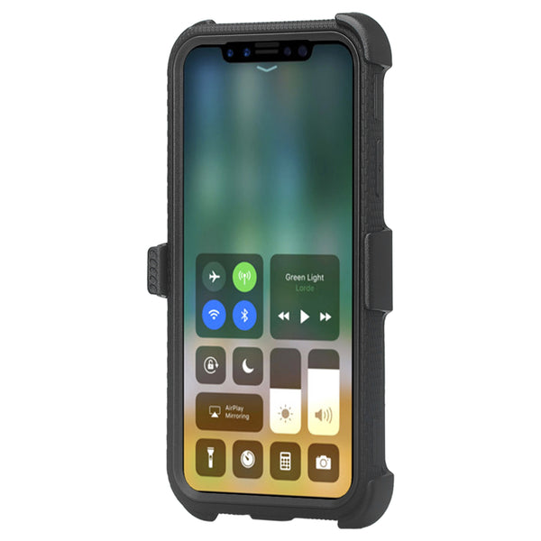 Apple iPhone X heavy duty holster case - black - www.coverlabusa.com