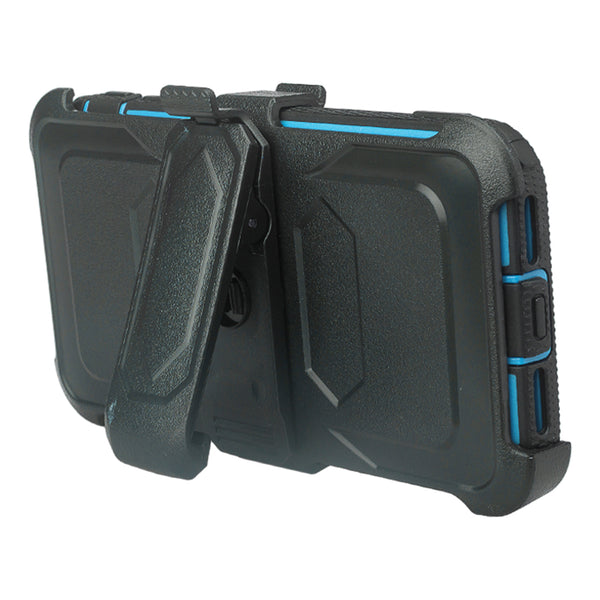 Apple iPhone XS Max heavy duty holster case - blue - www.coverlabusa.com