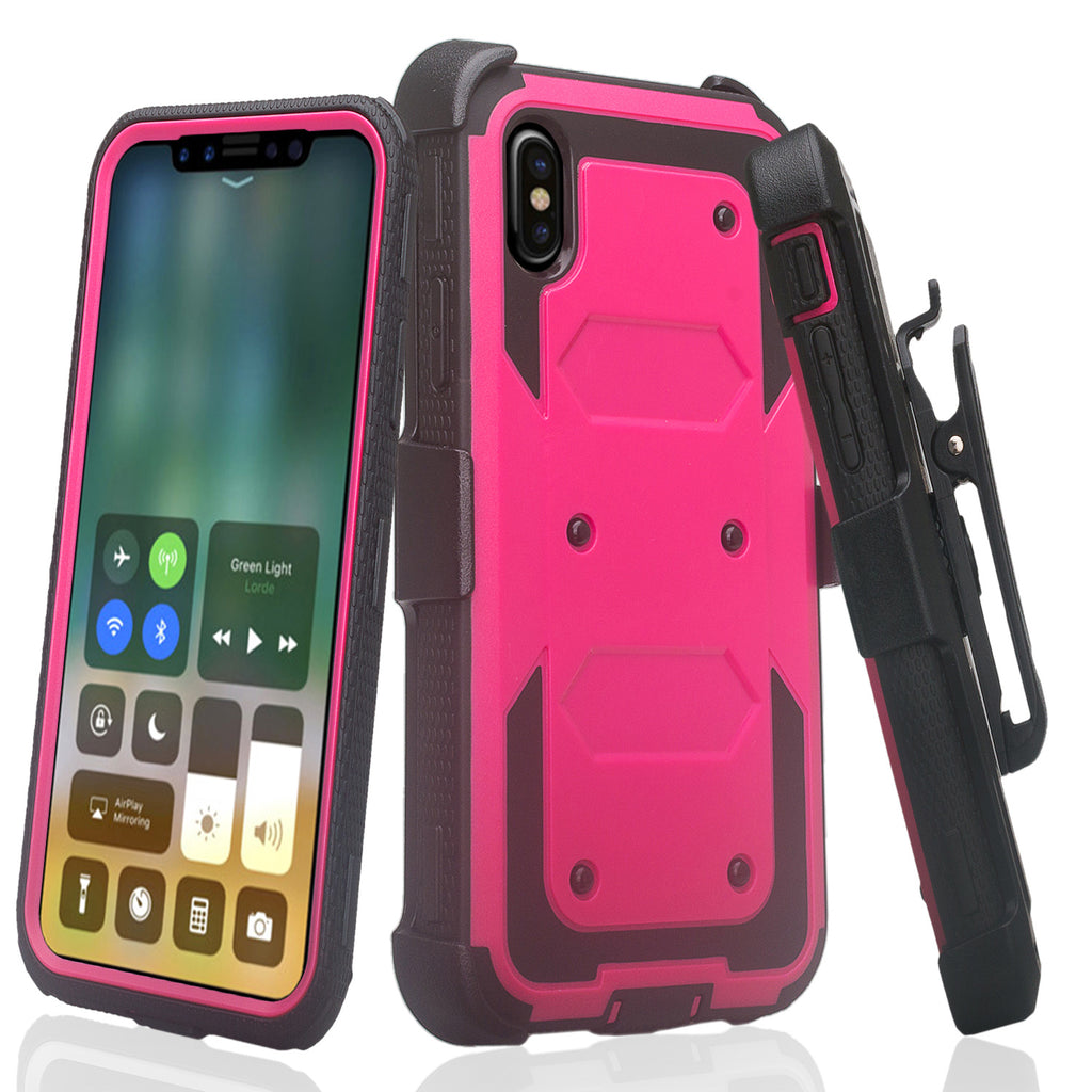 Apple iPhone 11 heavy duty holster case - hot pink - www.coverlabusa.com