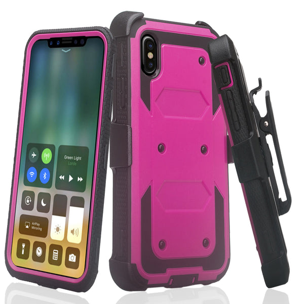 Apple iPhone 11 heavy duty holster case - purple - www.coverlabusa.com
