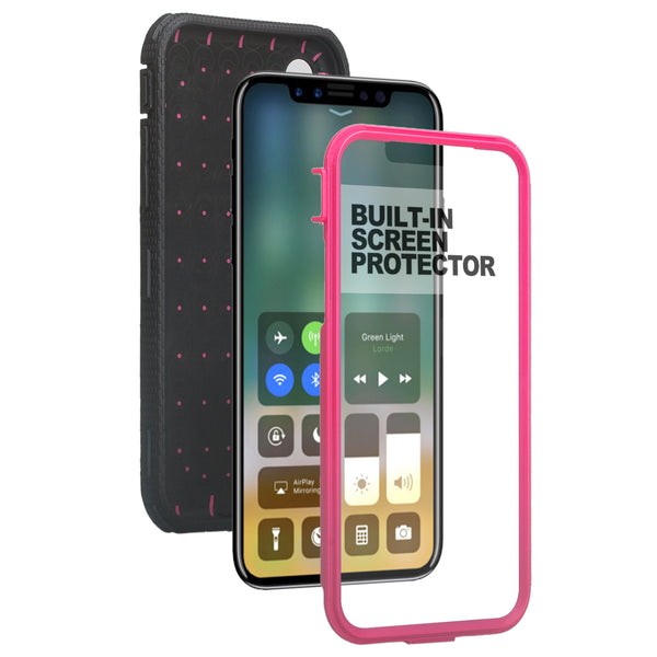 Apple iPhone XS Max heavy duty holster case - hot pink - www.coverlabusa.com