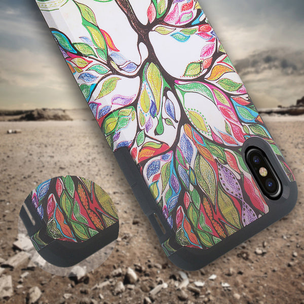 apple iphone x hybrid case - vibrant tree - www.coverlabusa.com