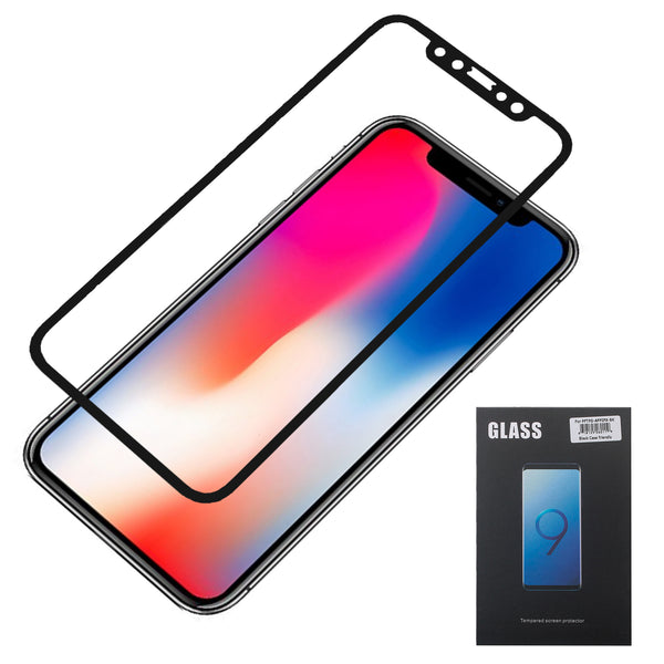 apple iphone x screen protector, iphone x tempered glass - case friendly edition - black - www.coverlabusa.com