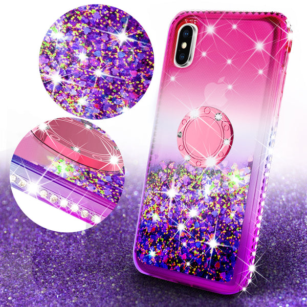 glitter ring phone case for Apple iPhone XR - pink gradient - www.coverlabusa.com 