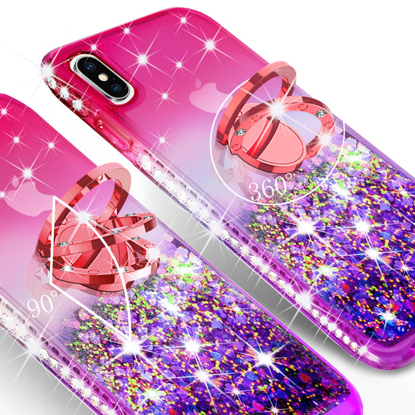 glitter ring phone case for Apple iPhone XR - pink gradient - www.coverlabusa.com 