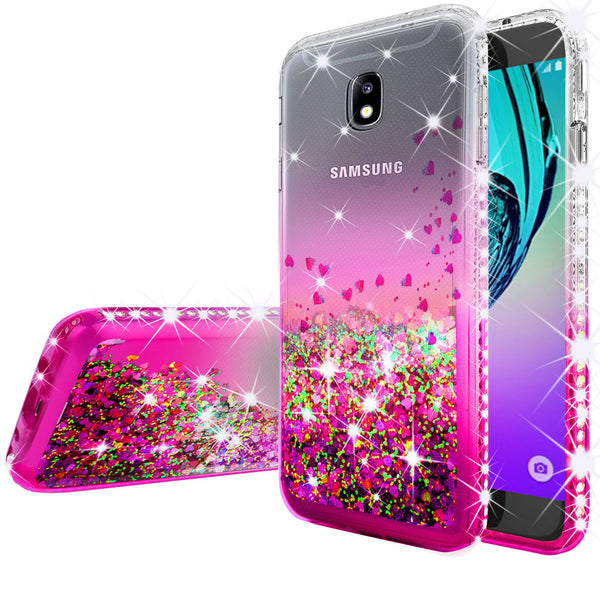 clear liquid phone case for samsung galaxy j7 (2018) - hot pink - www.coverlabusa.com 
