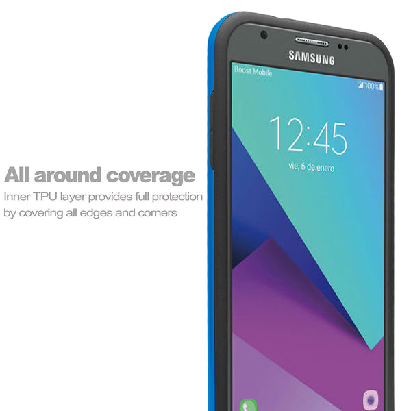 Samsung Galaxy j3 Emerge J3 2017 case - brush blue - www.coverlabusa.com