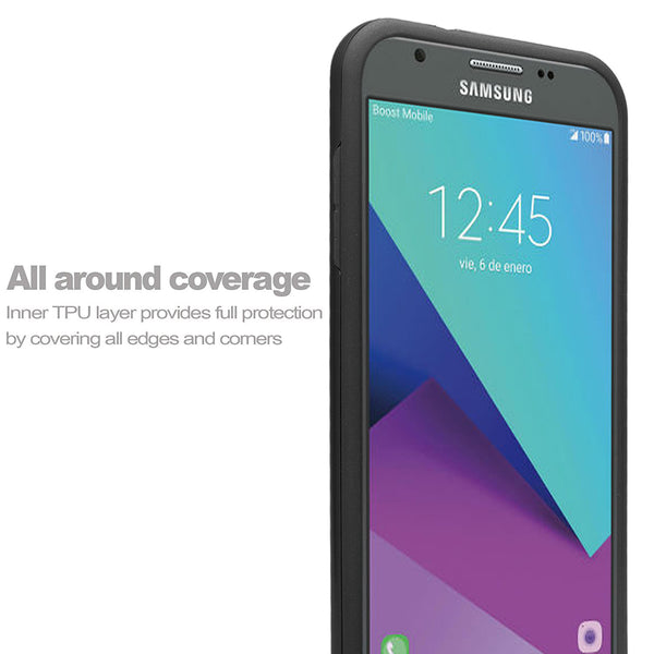 Samsung Galaxy j3 Emerge J3 2017 case - brush black - www.coverlabusa.com