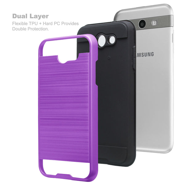 Samsung Galaxy j3 Emerge J3 2017 case - brush purple - www.coverlabusa.com