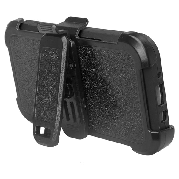 Samsung Galaxy J3 Emerge Case, Samsung SM-J327P Hybrid Holster Case with Kickstand - Black -www.coverlabusa.com