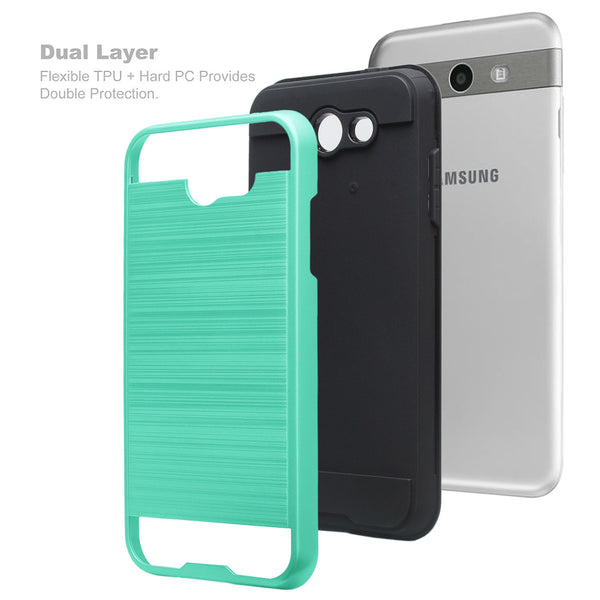 Samsung Galaxy j3 Emerge J3 2017 case - brush teal - www.coverlabusa.com