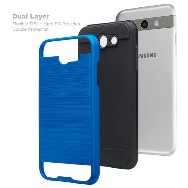 Samsung Galaxy j3 Emerge J3 2017 case - brush blue - www.coverlabusa.com